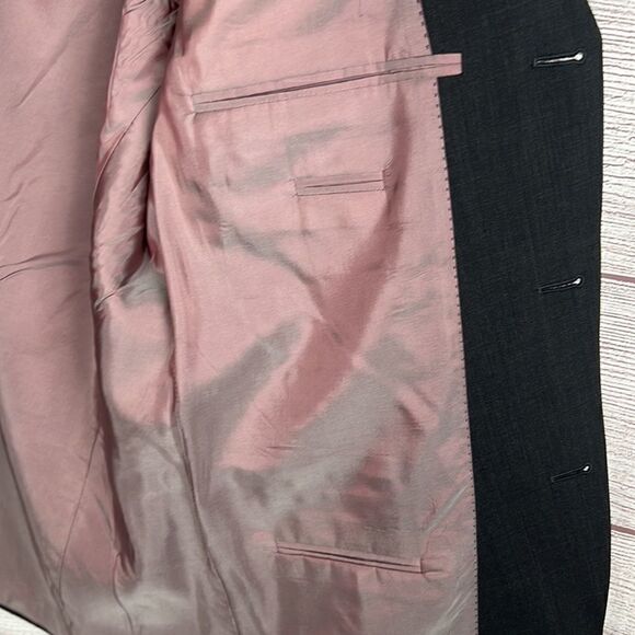 Hugo Boss Rossellini Movie Wool Suit Jacket Sport Coat Three-buttons Charcoal - Picture 10 of 12